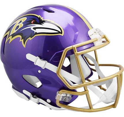 Authentic Flash Speed Baltimore Ravens Helmet