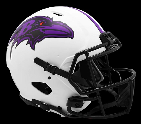 Baltimore Ravens Authentic Lunar Eclipse White Speed Football Helmet