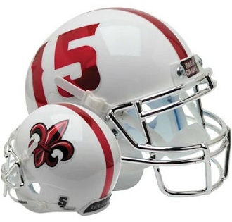 Louisiana Lafayette Ragin' Cajuns White Chrome Mask XP Helmet