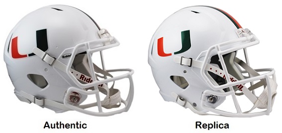 University of Miami Hurricanes Football Helmets