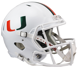 University of Miami Football Helmets