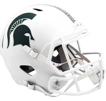 Michigan State Spartans Replica White Speed Football Helmet