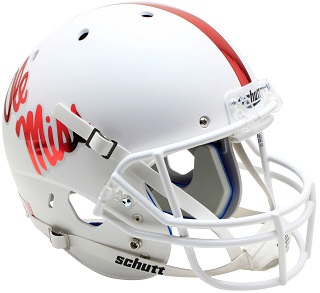 University of Mississippi Replica White XP Football Helmet