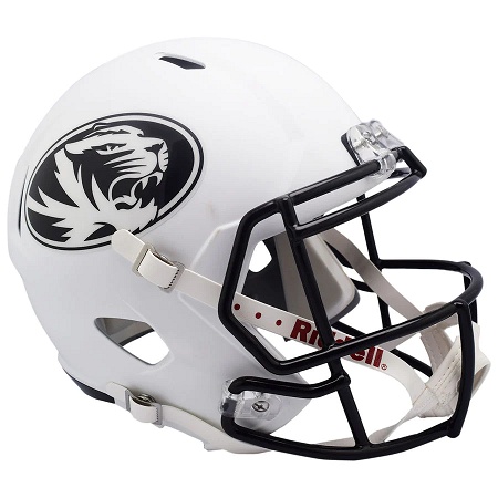 University of Missouri Tigers Replica White Speed Football Helmet