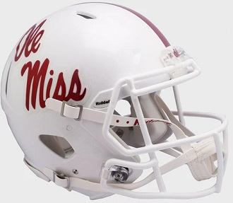 University of Mississippi Replica White Speed Helmet