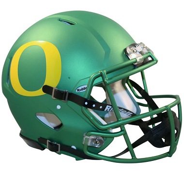 University of Oregon Ducks Authentic Apple Green Rose Bowl Football Helmet
