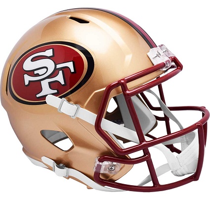 San Francisco 49ers Replica 1996-08 Throwback Speed Football Helmet