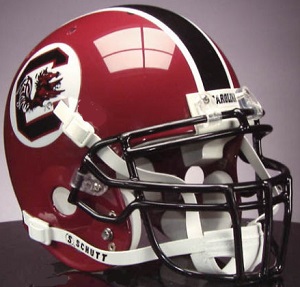 University of South Carolina Football Helmets