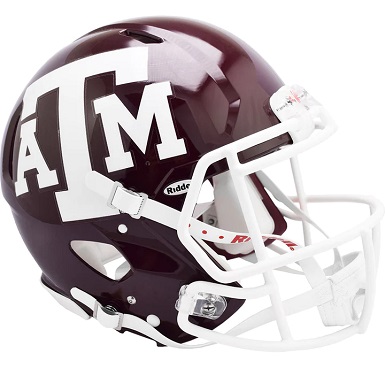 Texas A&M Aggies Authentic Glossy Maroon Speed Football Helmet