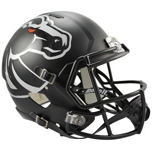 Boise State Broncos Replica Matte Black Speed Football Helmet