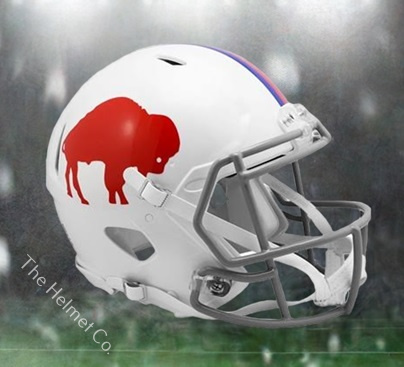 Buffalo Bills Authentic Throwback 1965-73 White Speed Football Helmet