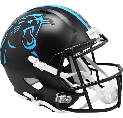 Carolina Panthers Alt. Black Replica Speed Football Helmet