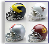 University of Wisconsin Badgers Authentic and Replica Football Helmets by Riddell and Schutt