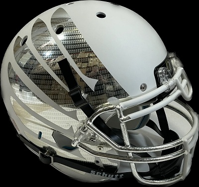 University of Oregon Ducks Authentic White Chrome Wing XP Football Helmet