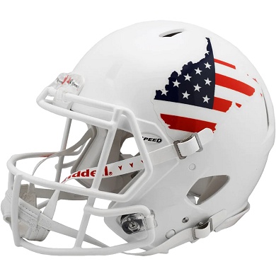 West Virginia Mountaineers Authentic Stars and Stripes Speed Football Helmet