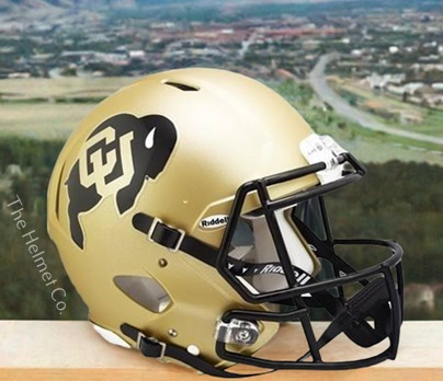 University of Colorado Buffaloes Authentic Gold Speed Football Helmet