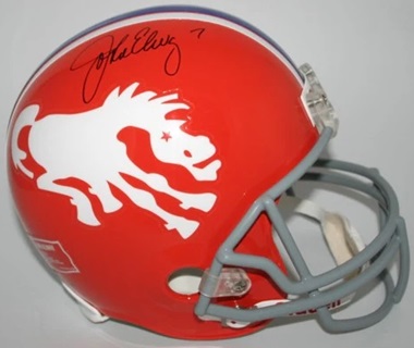 John Elway Autographed Replica Denver Broncos 1966 Bucking Bronco Helmet