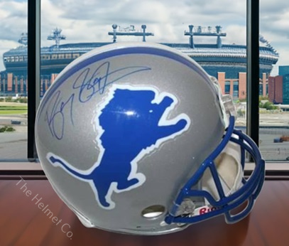 Barry Sanders Signed Detroit Lions Authentic Football Helmet