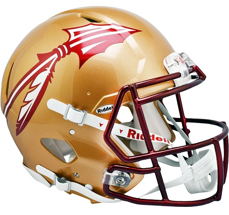 Florida State Seminoles Authentic Metallic Speed Football Helmet