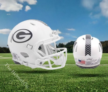 Green Bay Packers 2024 White Salute to Service Replica Speed Football Helmet