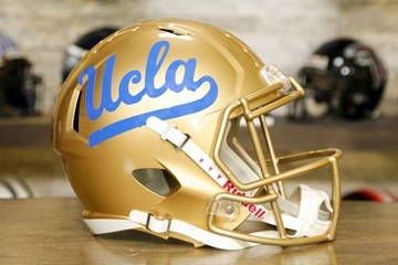 Display of UCLA Bruins helmet