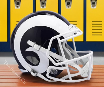 Los Angeles Rams Replica White Horn Speed Football Helmet