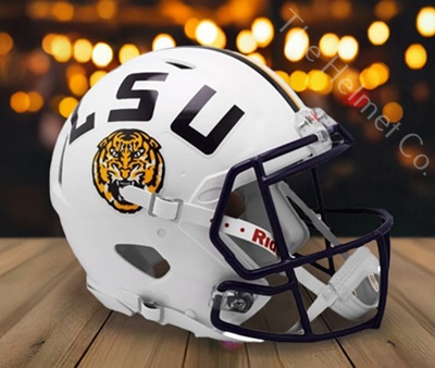 LSU Tigers Authentic White Speed Football Helmet