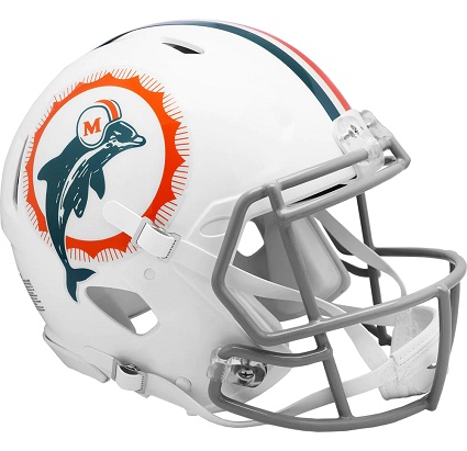 Miami Dolphins Authentic 1972 Throwback Football Helmet