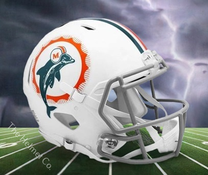 Miami Dolphins Authentic 1972 Throwback Football Helmet