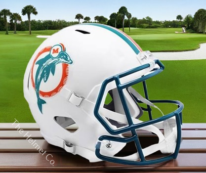 Miami Dolphins Replica 1980-96 Throwback Speed Football Helmet