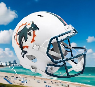 Miami Dolphins Replica 1997-2012 Throwback Speed Football Helmet