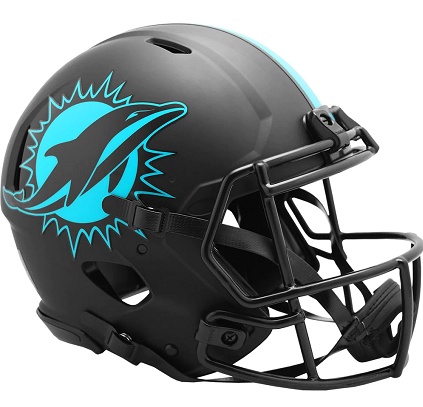 Miami Dolphins Authentic Eclipse Speed Football Helmet
