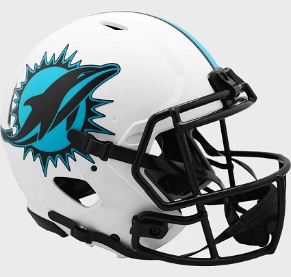 Miami Dolphins Authentic Lunar Eclipse White Speed Football Helmet