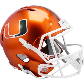University of Miami Hurricanes Replica Flash Speed Football Helmet
