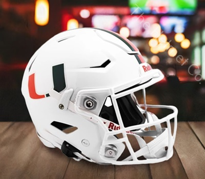 University of Miami Hurricanes Authentic SpeedFlex Football Helmet