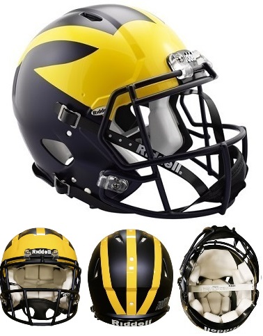 Michigan Wolverines Authentic Speed Football Helmet