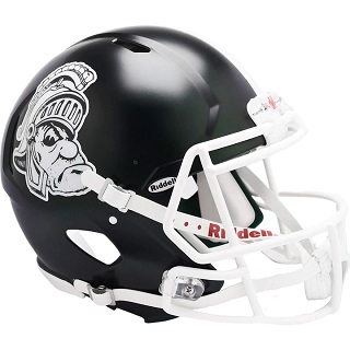 Michigan State Spartans Authentic Gruff Sparty Speed Football Helmet