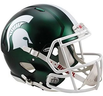 Michigan State Spartans Authentic Satin Green Speed Football Helmet
