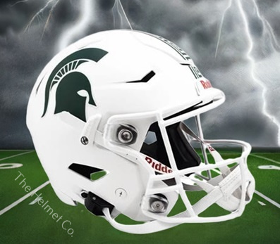 Michigan State Spartans Authentic White SpeedFlex Football Helmet