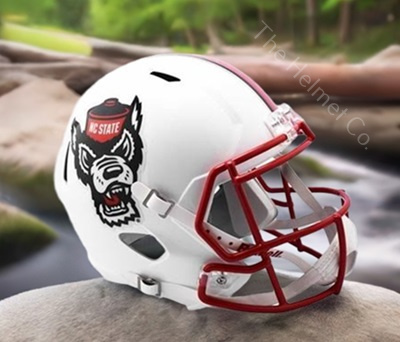 North Carolina State Replica White Speed Football Helmet