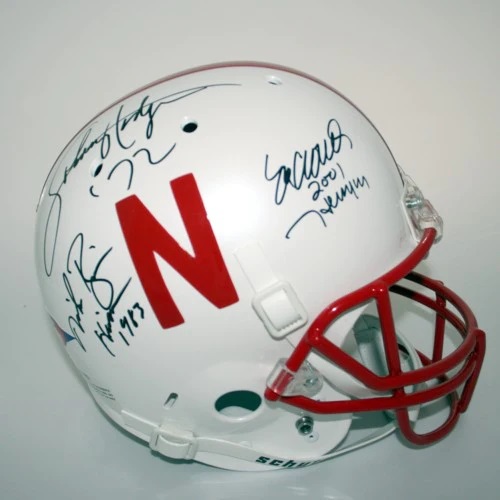 Nebraska Helmet Autographed by 3 Heisman Winners
