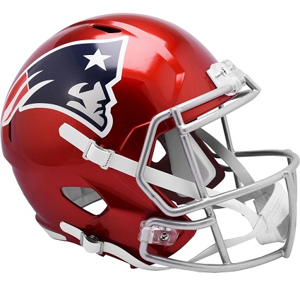 New England Patriots Replica Flash Red Speed Football Helmet