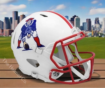 New England Patriots Authentic 1990-92 Throwback Football Helmet