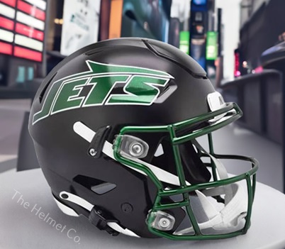 New York Jets Authentic 2024 Alt. Black SpeedFlex Football Helmet, version 1