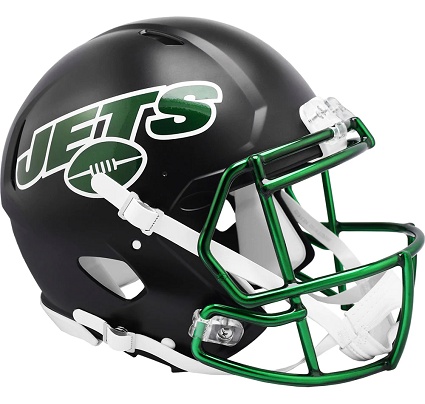 New York Jets Authentic Alt. Black Speed Football Helmet