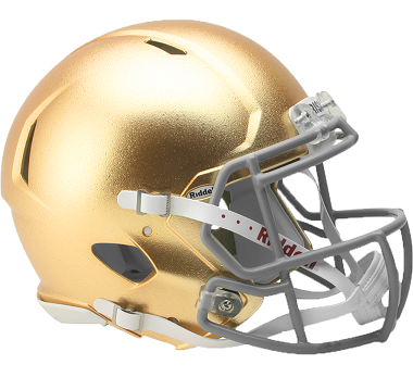 Notre Dame Authentic HydroFX Gold Speed Football Helmet
