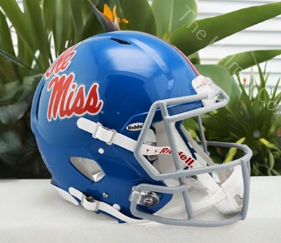 University of Mississippi Ole Miss Rebels Authentic Powder Blue Speed Football Helmet