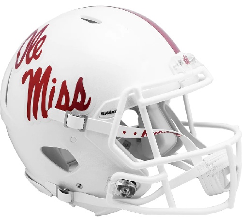 University of Mississippi Ole Miss Rebels Replica White Speed Football Helmet