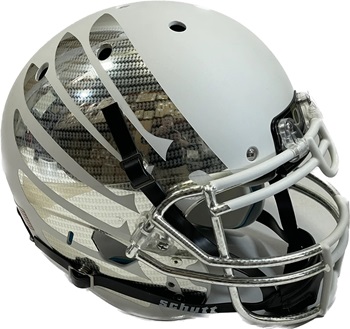 University of Oregon Ducks Authentic White Chrome Wing XP Football Helmet