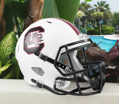 University of South Carolina Gamecocks Replica White Speed Football Helmet